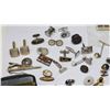 Image 5 : Men’s Cufflinks, Collar Pins, Tie Pins, Horse Hair Shaving Brush and 12 War Meat Ration Tokens