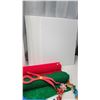 Image 7 : Green and Red Roll of Crafting Felt, 6 Rolls of Grip Tac, Styrofoam and extra crafting supplies