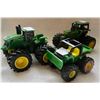 Image 1 : Lot of 3 John Deere tractors and pull-&-go with blade in front - ERTL