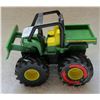 Image 2 : Lot of 3 John Deere tractors and pull-&-go with blade in front - ERTL