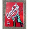 Image 1 : Vintage vinyl Coca-Cola advertising sign