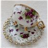 Image 1 : Hand painted Japan 3-footed cup & saucer,  Shafford