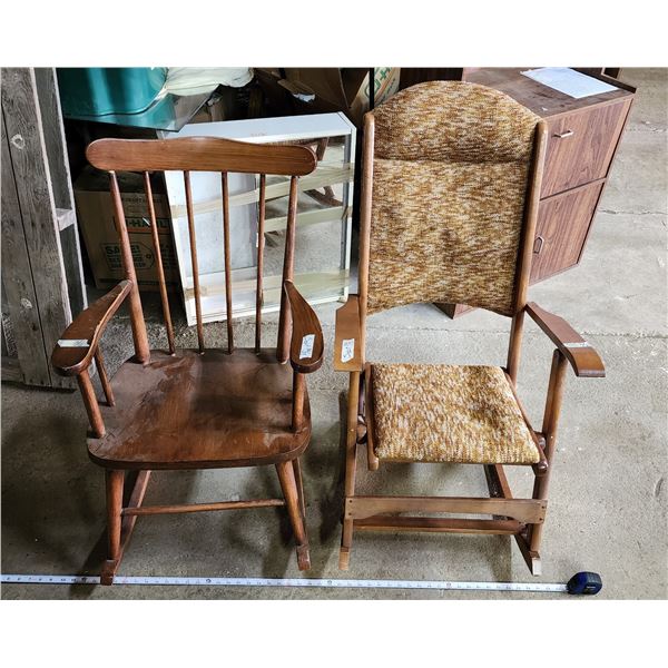 Small wooden rocking chair & Vintage folding rocking chair - great ...