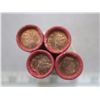 Image 2 : 4 - Mint 2005 RCM rolls of Canadian 1 cent coins