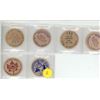 Image 1 : Six Wooden nickels - see photos