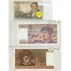 Image 1 : 1943 France VG+ 5 Francs, 1978 EF 10 & 20 Francs bank notes