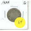 Image 1 : 1935 Canadian twenty five cent silver coin