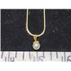 Image 2 : Gold colored necklace, with pearl pendant (can't say pearl is real or not)
