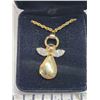 Image 2 : Gold colored, Angel locket necklace - like new