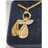 Image 3 : Gold colored, Angel locket necklace - like new