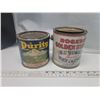 Image 1 : two tins- 5 lb rogers syrup & 48 oz Purity Strawberry Jam w/ paper label