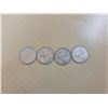 Image 1 : 4 Silver Canada 25 cents