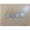 Image 1 : 4 Silver Canada 25 cents