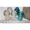 Image 3 : Whiskey jug and 5 assorted glass insulators