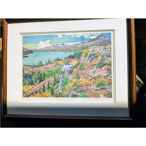 Huntley Brown signed, framed and editioned landscape (264/500) "South of Bennett" British Columbia. 