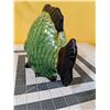 Image 4 : Green, glazed ceramic fish (9"x7").