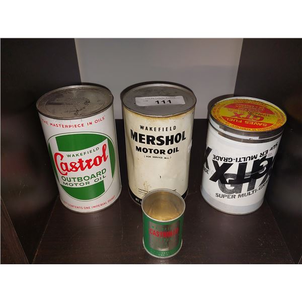 4 Vintage Tins