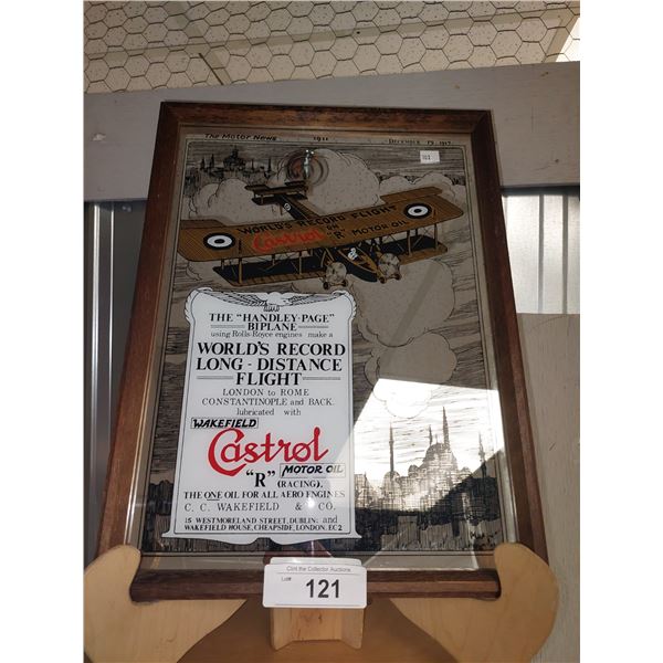 Vintage Castrol Mirror