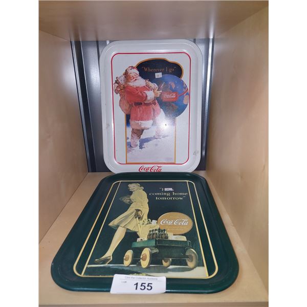 Pair Of Vintage Coke Trays