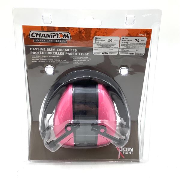 Champion Passive Slim 24 dB NRR Ear Muffs, New