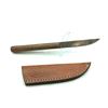 Image 1 : Fixed 4" Blade Wood Handled Knife in Leather Belt Sheath