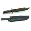 Image 1 : Fixed 9 1/2" Blade Knife in Leather Belt Sheath