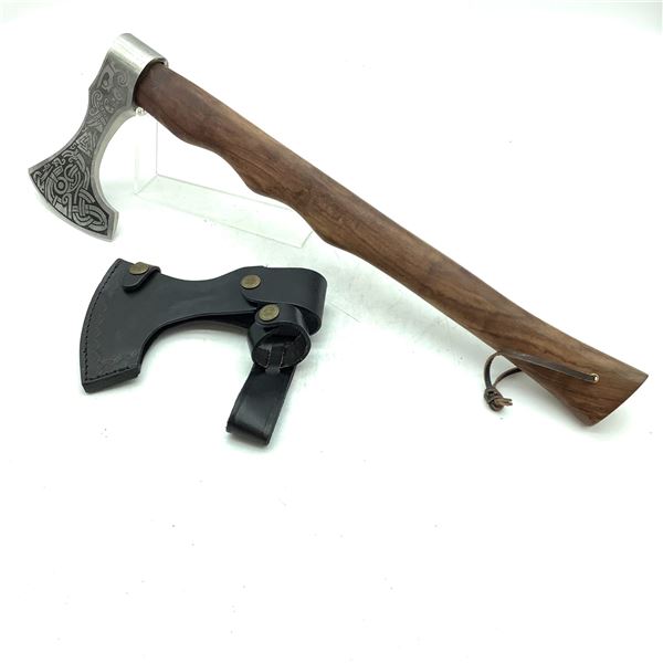 Hand Forged 5  Blade Axe, 20  Overall Length, Wood Handle