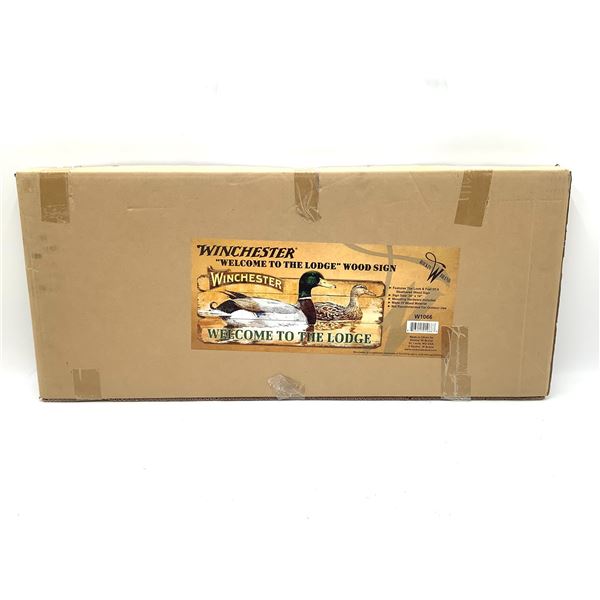 Rockin' W Brand Winchester 'Welcome to the Lodge' Wood Sign, 34