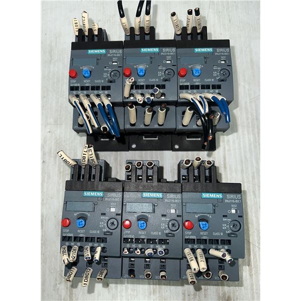 Lot of (6) Siemens #3RU2116-0EC1 Overload Relays