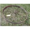 Image 4 : (3x Bid Price) (3) 32" Diameter Vintage Steel Wheels