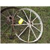 Image 2 : (3x Bid Price) (3) 25" Diameter Vintage Steel Wheels