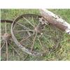 Image 3 : (3x Bid Price) (3) 25" Diameter Vintage Steel Wheels
