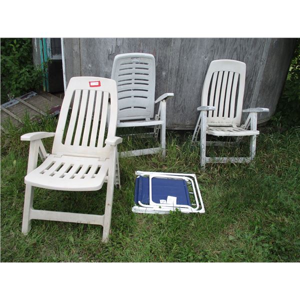 (4) Folding Lawn Chairs Bodnarus Auctioneering