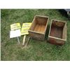 Image 1 : (2) Wooden Shipping Crates, (4) No Hunting Signs
