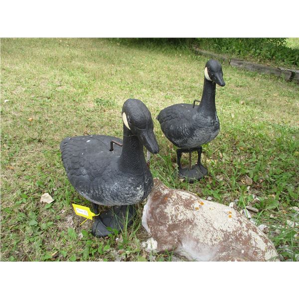 (2) Plastic Geese