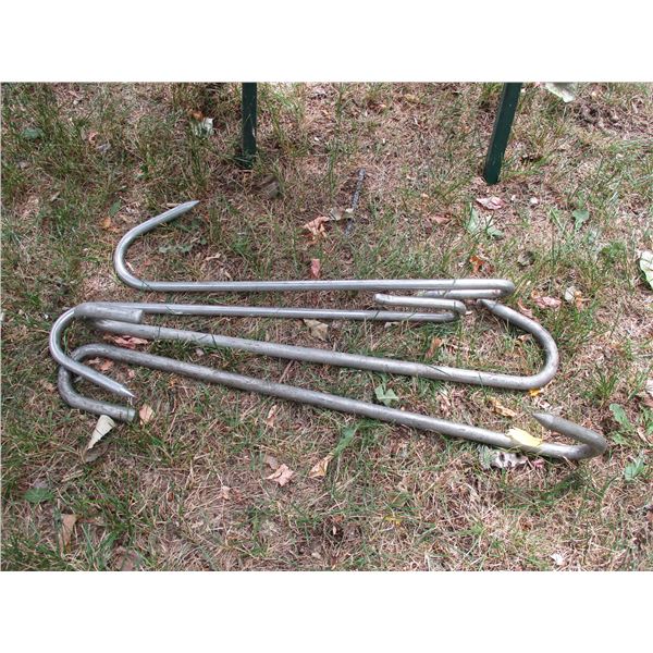 (4) Stainless Steel Meat Hooks (24")