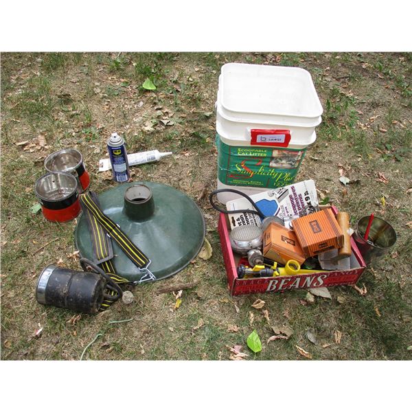 Dog Tag, Tabacco Tins, Enamel Yard Light, Stewart Tachometer, Misc.