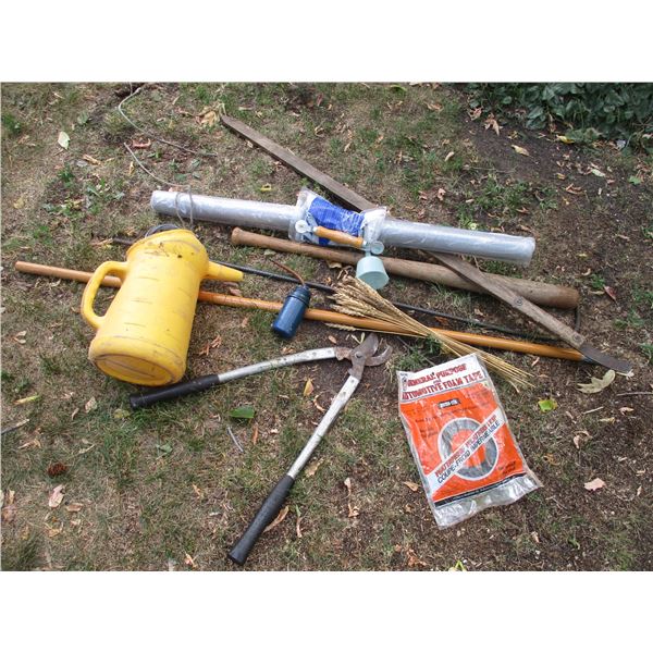 Shell Oil Jug, Hand Tools, Baseball Bat, Oiler, Misc.