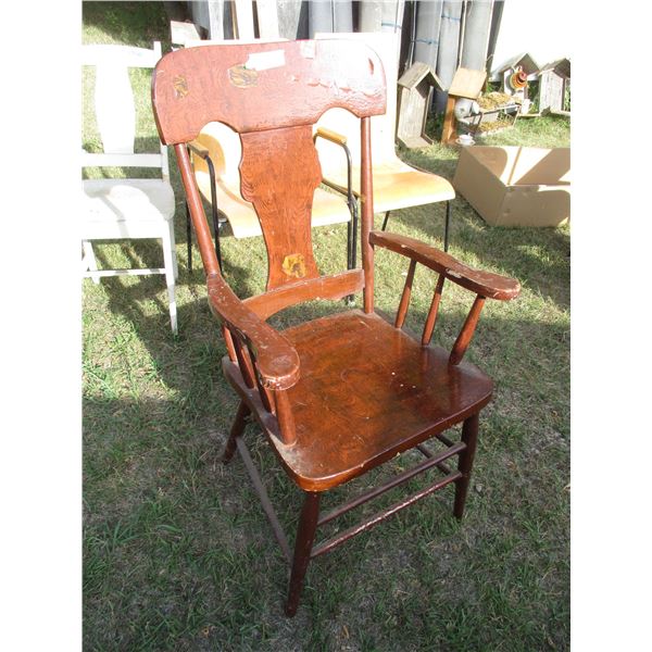 Dark Brown Wooden Chair