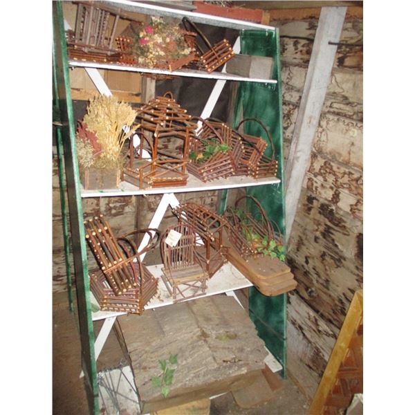 4 Tier Shelf with Willow Art