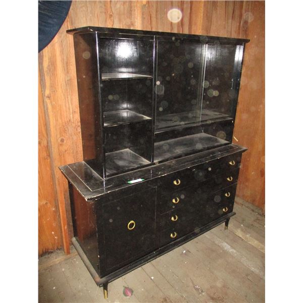 Antique China Cabinet 2 Piece (54 x 64")