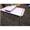 Image 1 : Vintage Kitchen Table with Pink Top Extra Leaf (30" x 47")