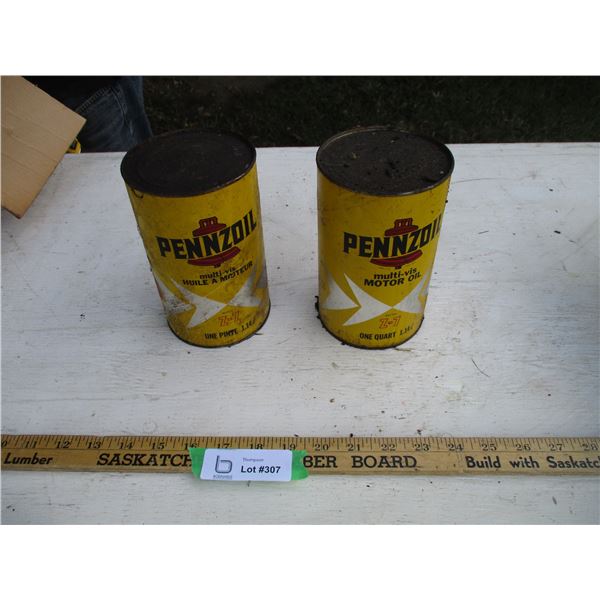 (2x Bid Price) (2) Pennzoil Motor Oil Paper (Sealed)