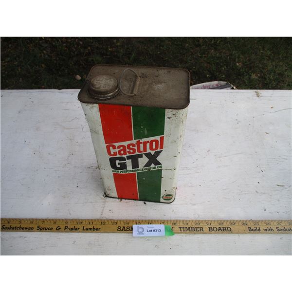 High Performance Motor Oil Tin (Partially Full)