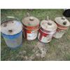 Image 5 : (3) Gas Pails (1) Oil Pail (Esso)