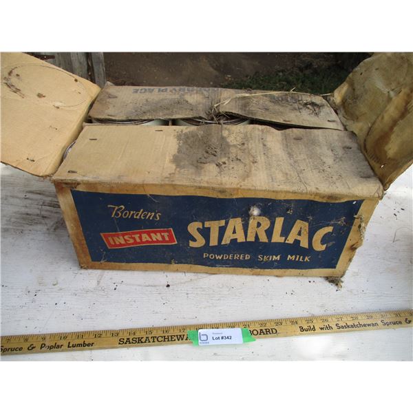 (5) Starlac Powered Skim Milk Tins (Empty)