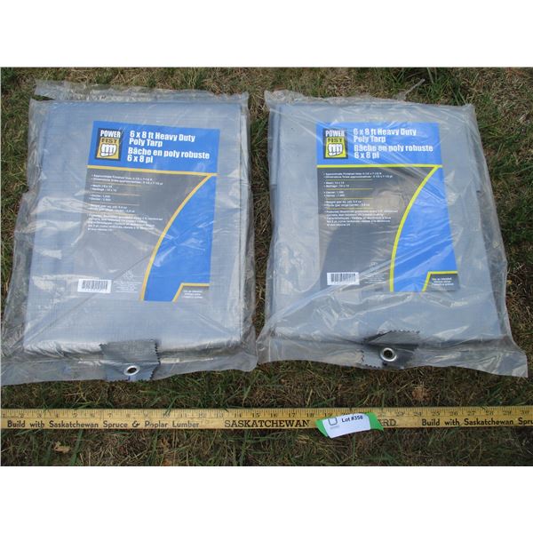 (2) Tarps 6' x 8' (NIB)