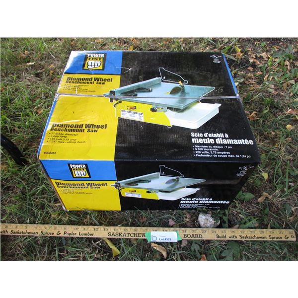 Power Fist Diamond Wheel Benchmount Saw (NIB)