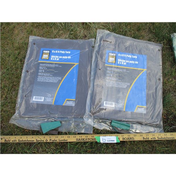 (2) Powerfist 6' x 8' Poly Tarps (NIB)