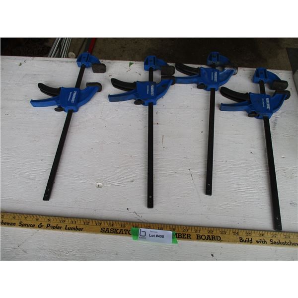 (2x Bid Price) (2) Pairs of Powerfist Bar Clamps (18")
